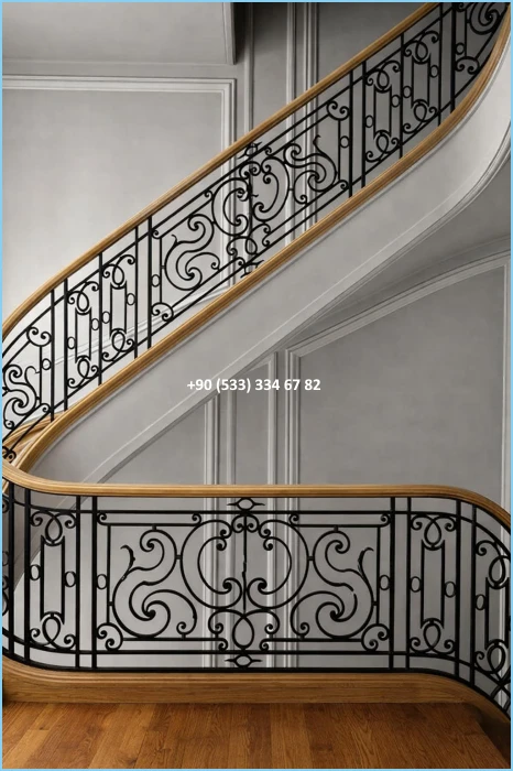 MERDİVEN KORKULUKLARI- MERDİVEN KORKULUK TASARIMI- FERFORJE MERDİVEN KORKULUK MODELLERİ fiy8633