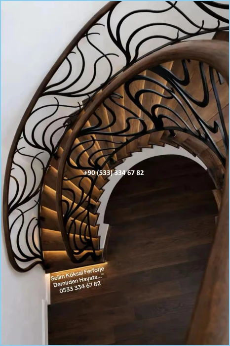 MERDİVEN KORKULUKLARI- MERDİVEN KORKULUK TASARIMI- FERFORJE MERDİVEN KORKULUK MODELLERİ fiy8657